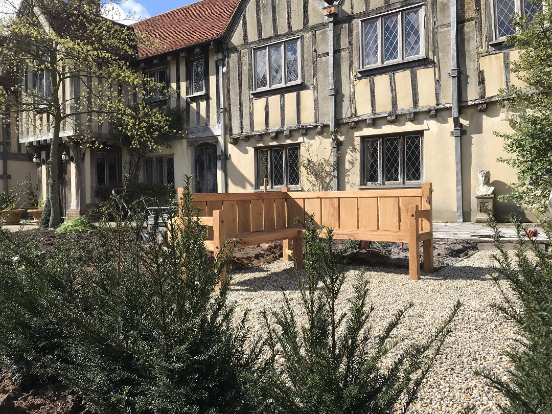 Bespoke handmade garden bench, Essex
